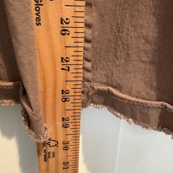 Rock & Roll Shirt Womens XL Brown Shacket Oversized Frayed Hem Made in Italy - Picture 8 of 11